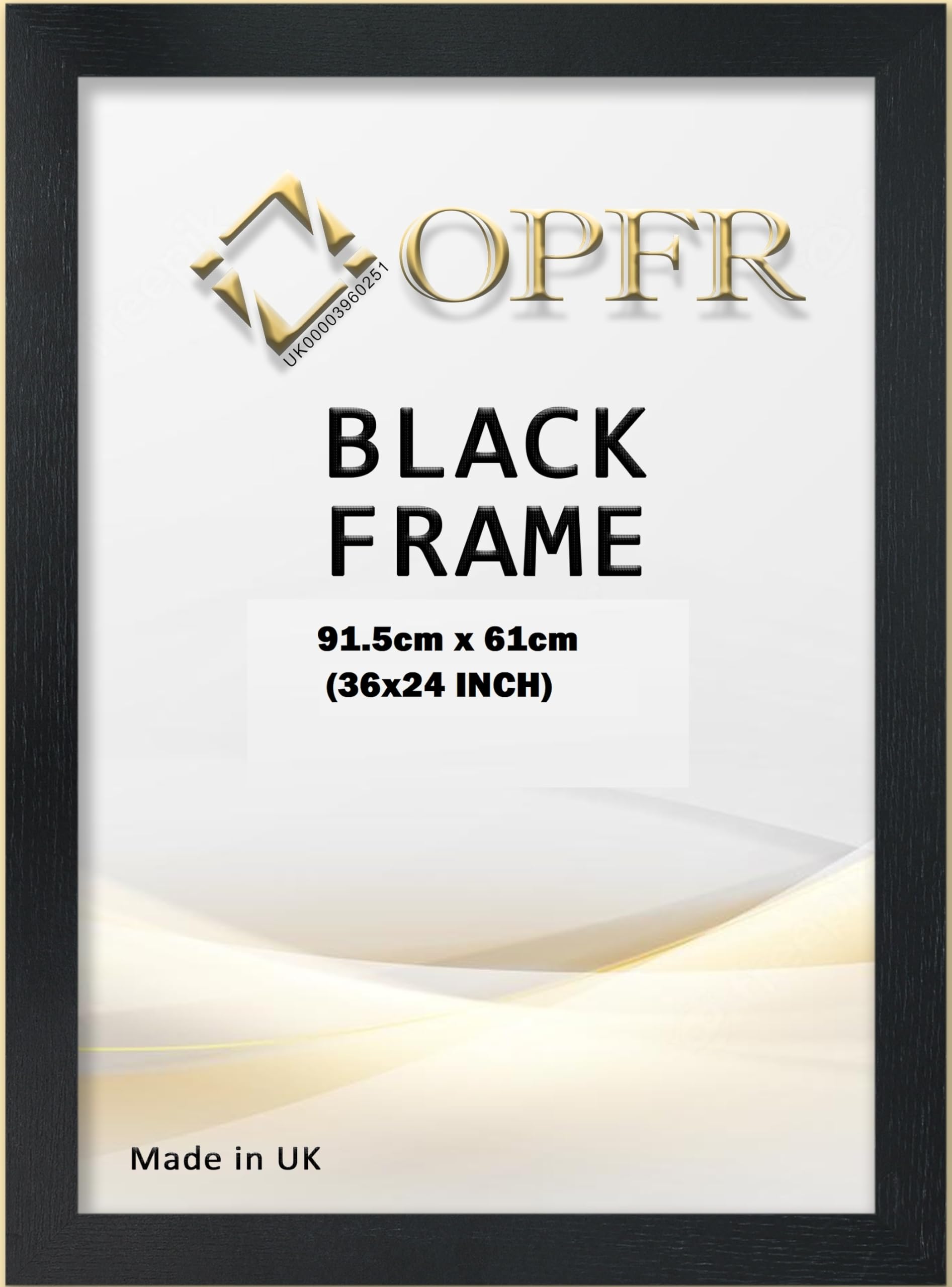OPF Maxi Black White Oak Silver Poster Picture Frame (Black, 91.5x61cm(36x24"))