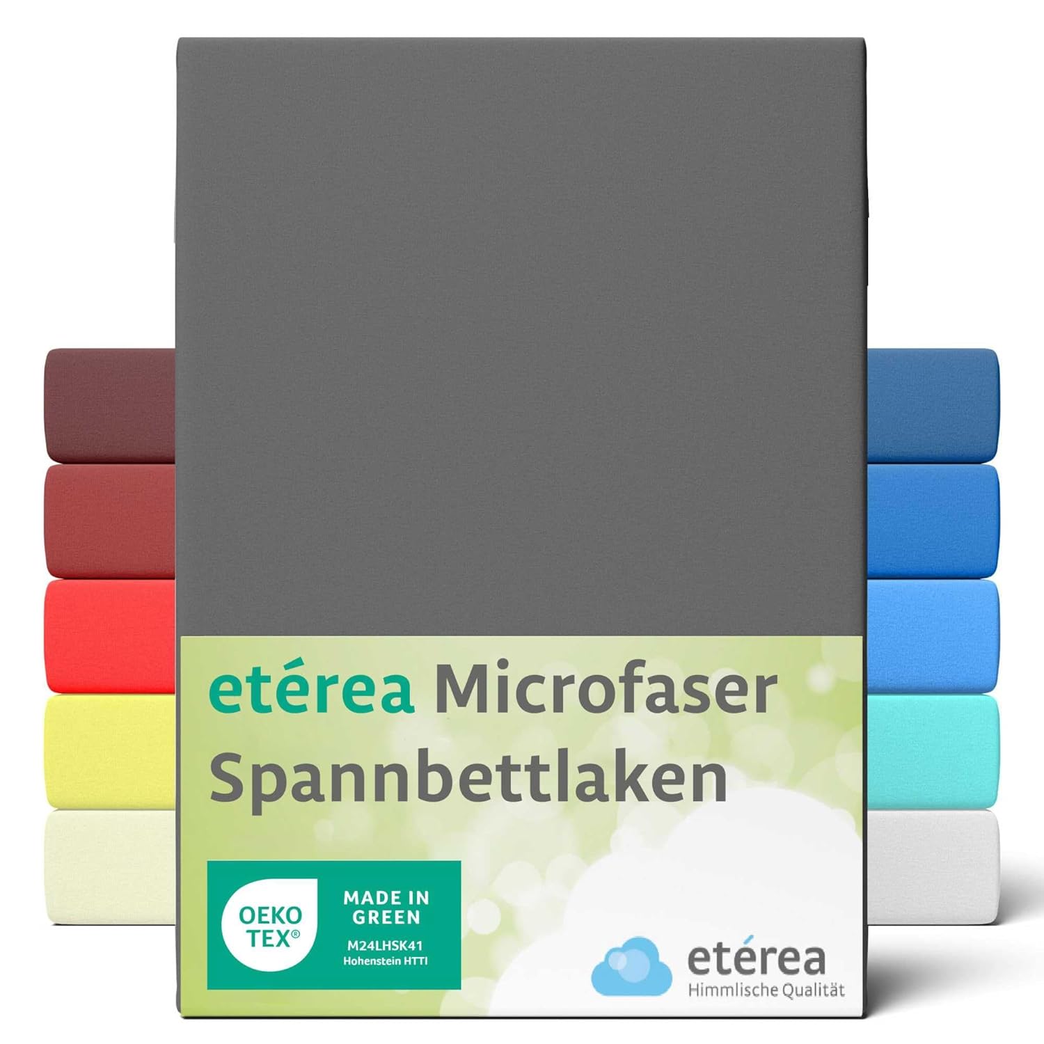 etérea Microfaser Spannbettlaken 100×200-120×200 cm – glattes, feines Mikrofaser Spannbetttuch auch 100% Polyester, Bettlaken mit ca. 25 cm…