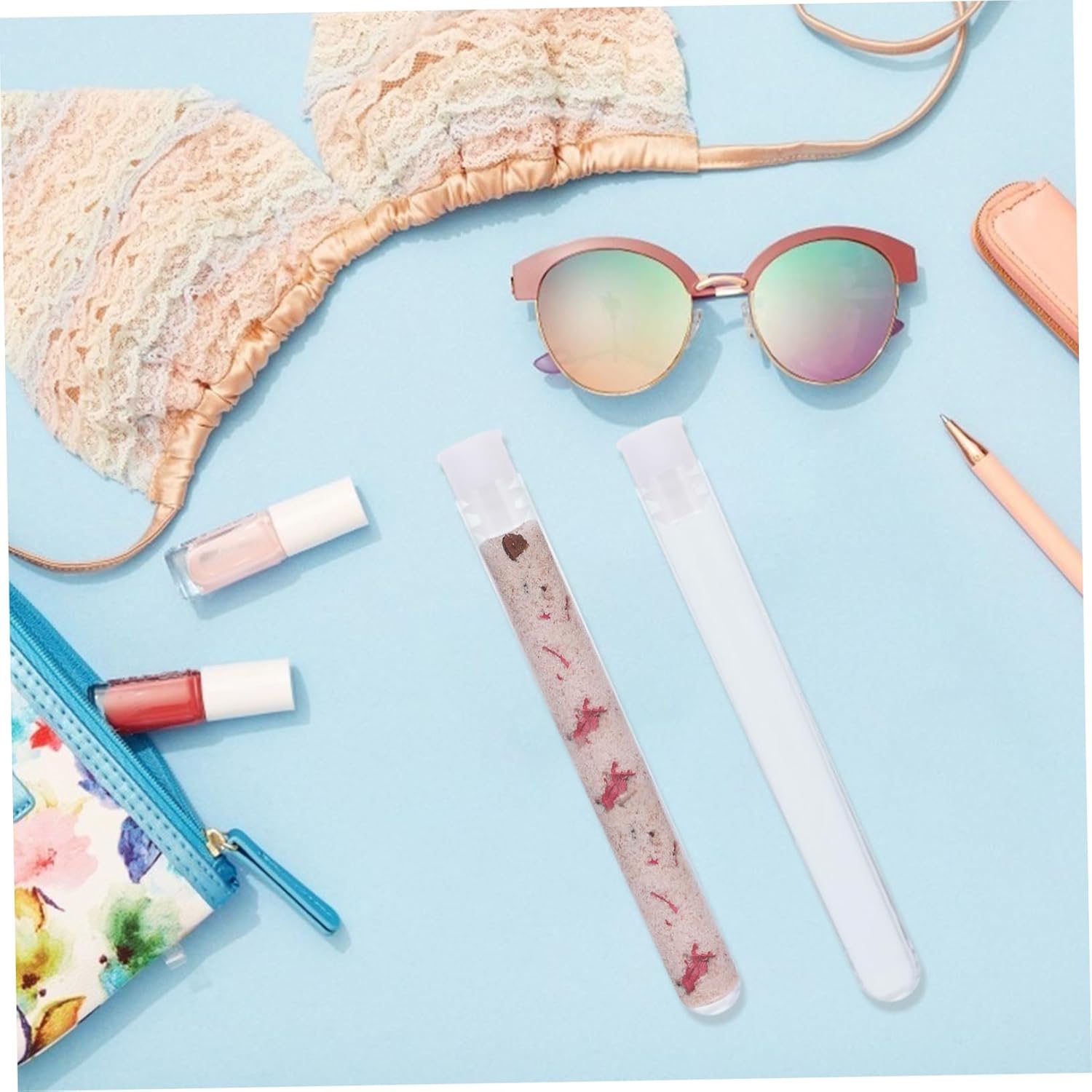 Cabilock 3sets 100pcs Practical Plastic Test Tubes Transparent Test Tubes with Stoppers and for Science Experiments and Learning Activities 100pcs*3