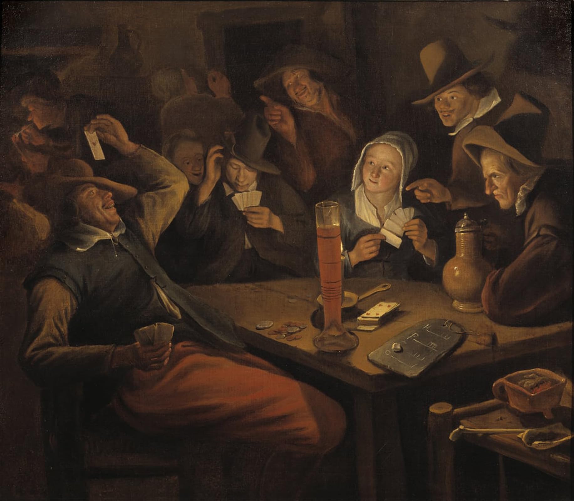 POSTERIIk Famous Modern Artwork Art Mural Ace of Hearts by Jan Havickszoon Steen Oil Paintings Pictures for Home Decor 60x90cm