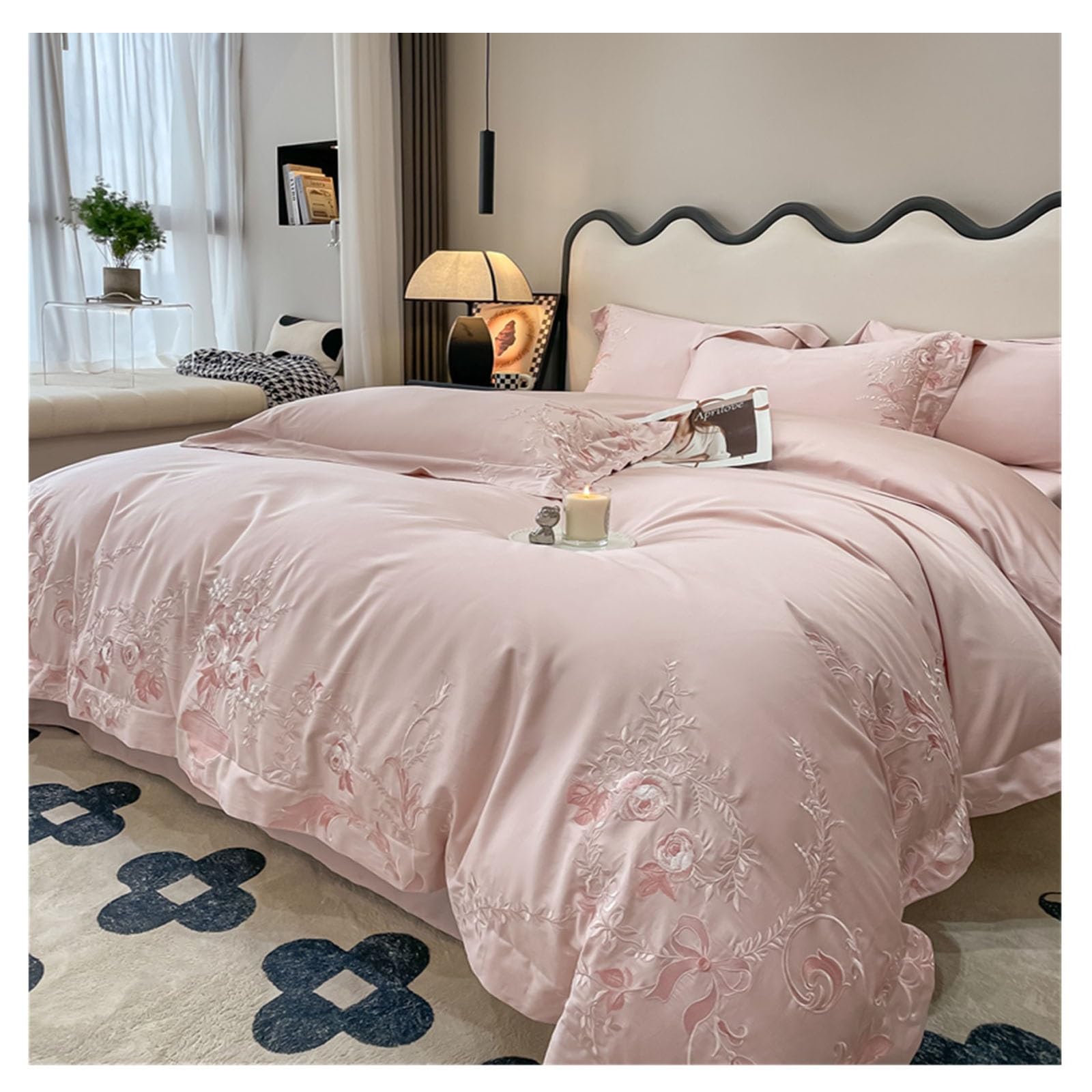 Housse de couette en coton durable literie anti-transpiration lit 1.8m