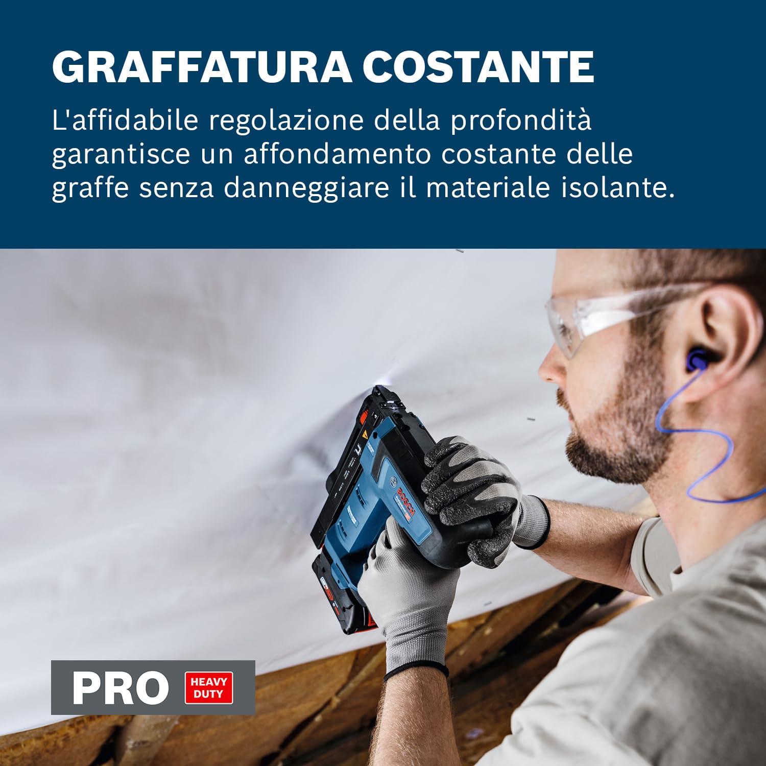 Bosch Professional 18V System Graffatrice per legno a batteria GTH 18V-14 (incl. L-BOXX 136, gancio per cintura)
