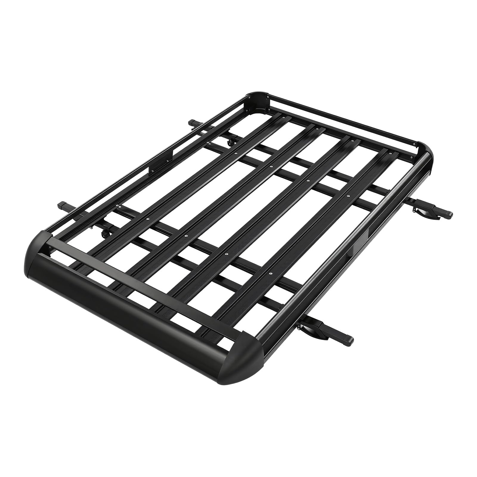Portaequipajes para Coche, Baca de Techo para SUV, Máx 150Kg, Baca de Techo Universal, Cesta de Transporte de Acero y Aluminio, Portaequipajes Ajustable 100-135Cm para Viaje y Camping