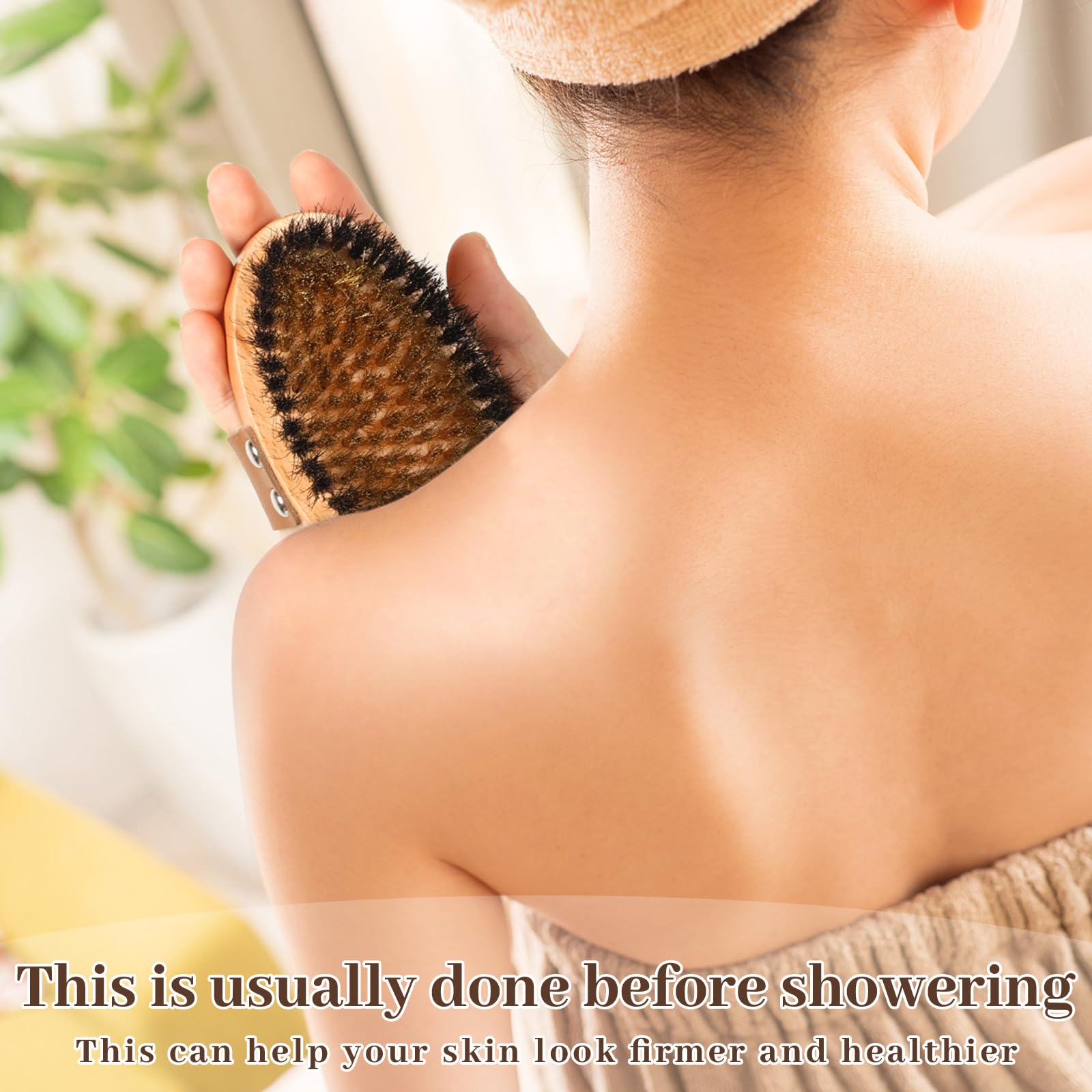 2 cepillos secos, corporal con finos alambres de cobre y cerdas de crin de caballo, cerdas naturales, exfoliante, promueve el drenaje linfático y la regeneración de la piel (2 unidades