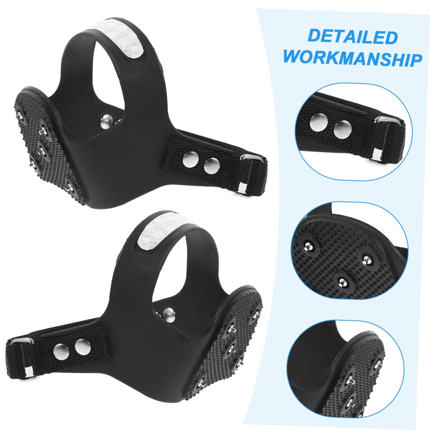 1paia Cramponi Antiscivolo Silicone Punte Per Scarpe Per Escursioni e Arrampicate Su Riflettente