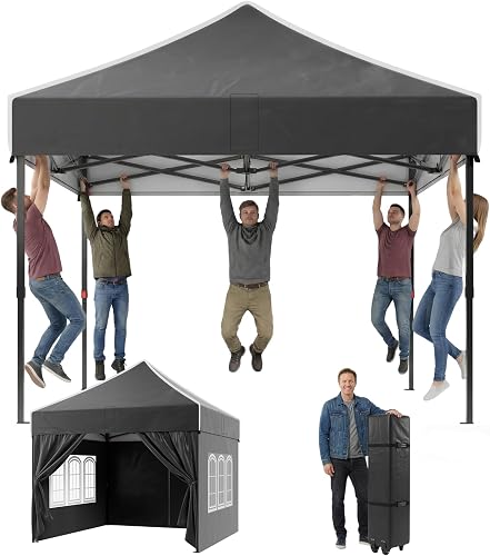 Tonnelle Pliante 3x3m avec Parois Latérales ｜ Structure JUMMICO