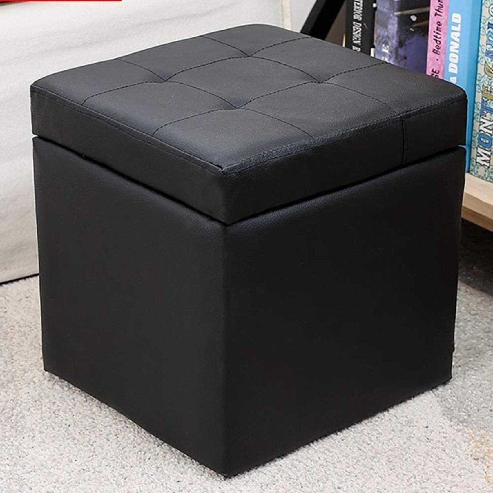 Boîte de rangement supérieure type pouf rembourré pour votre salon