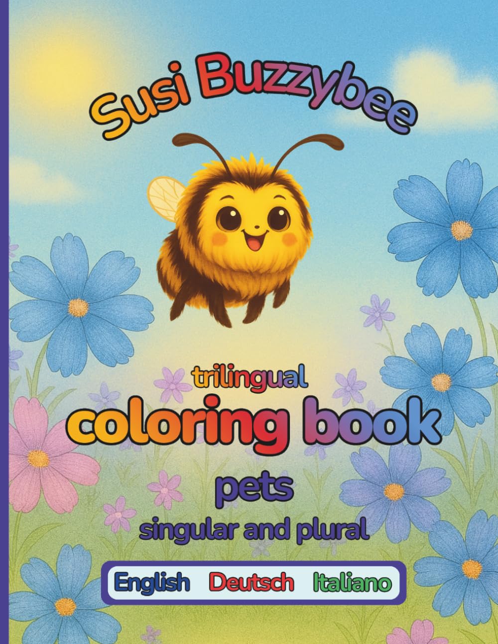 Susi Buzzybee, pets singular and plural, English/German/Italian: trilingual coloring book (Susi Humselbrumm)