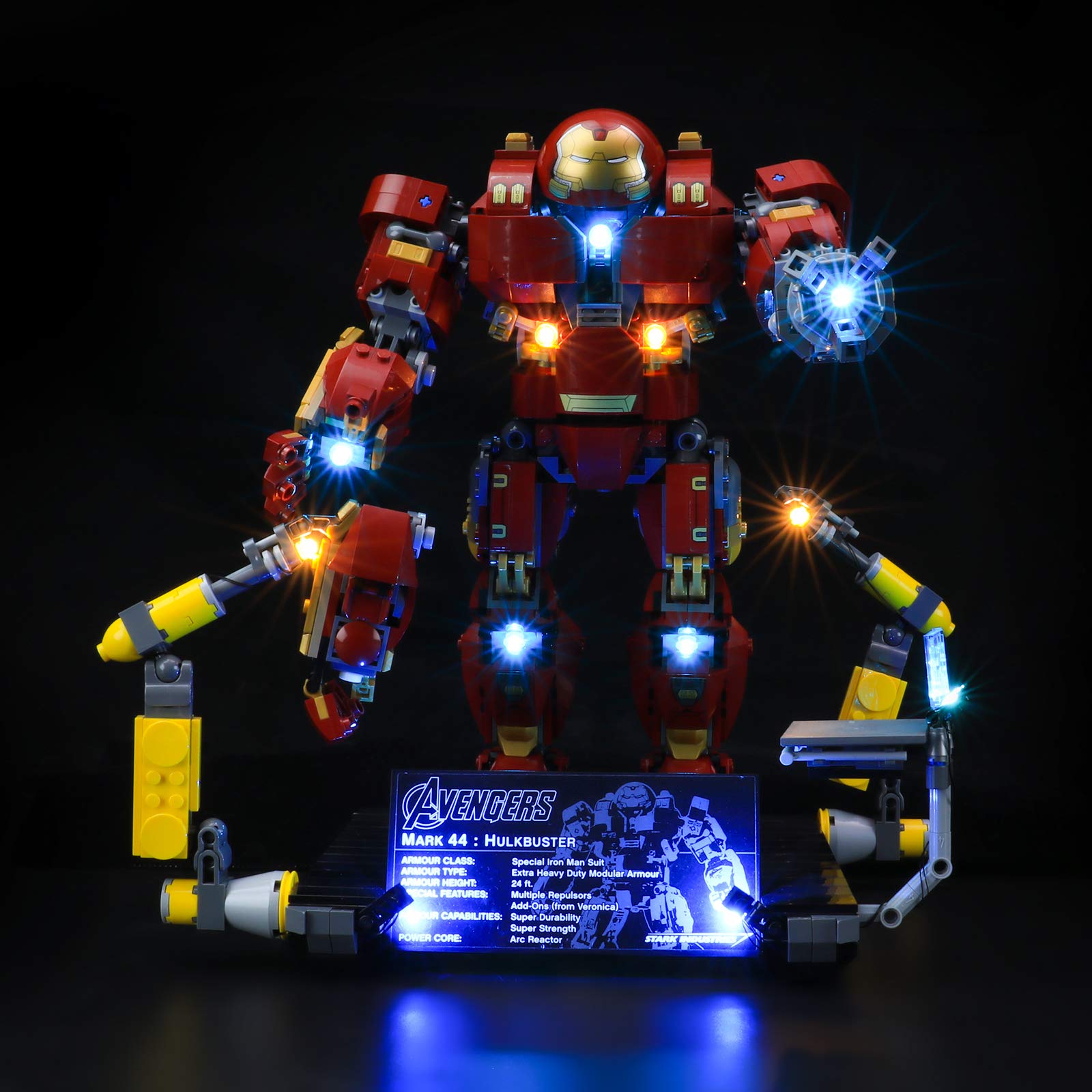 LIGHTAILING Light Set for (Marvel Super Heroes The Hulkbuster: Ultron Edition Building Blocks Model - Led Light kit Compatible with Lego 76105(NOT Included The Model)