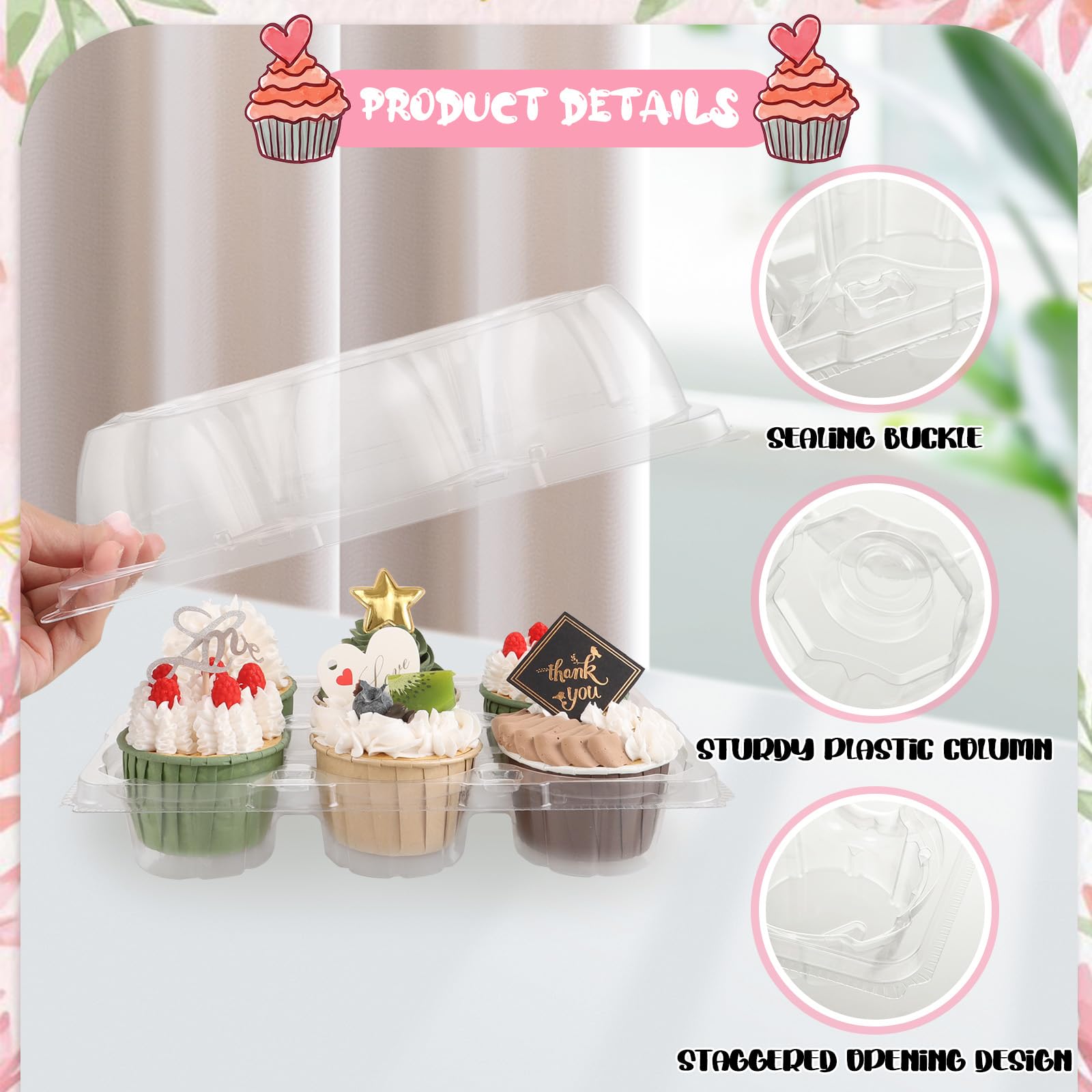 Cake Carrier Count X Stackable Cups Cupcake Liners Cake Container