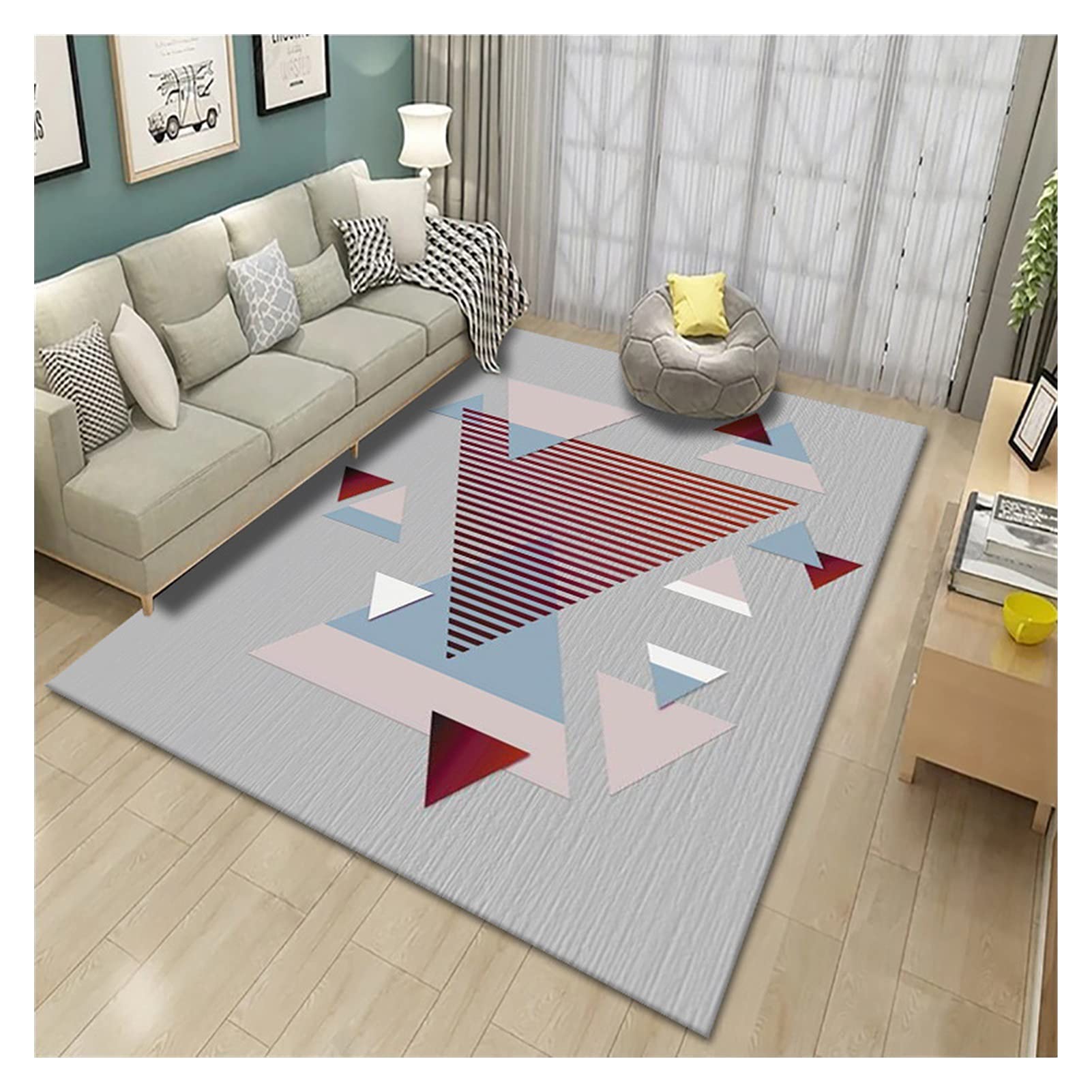 Tapis de salon de style bohème pour chambre et séjour cocooning