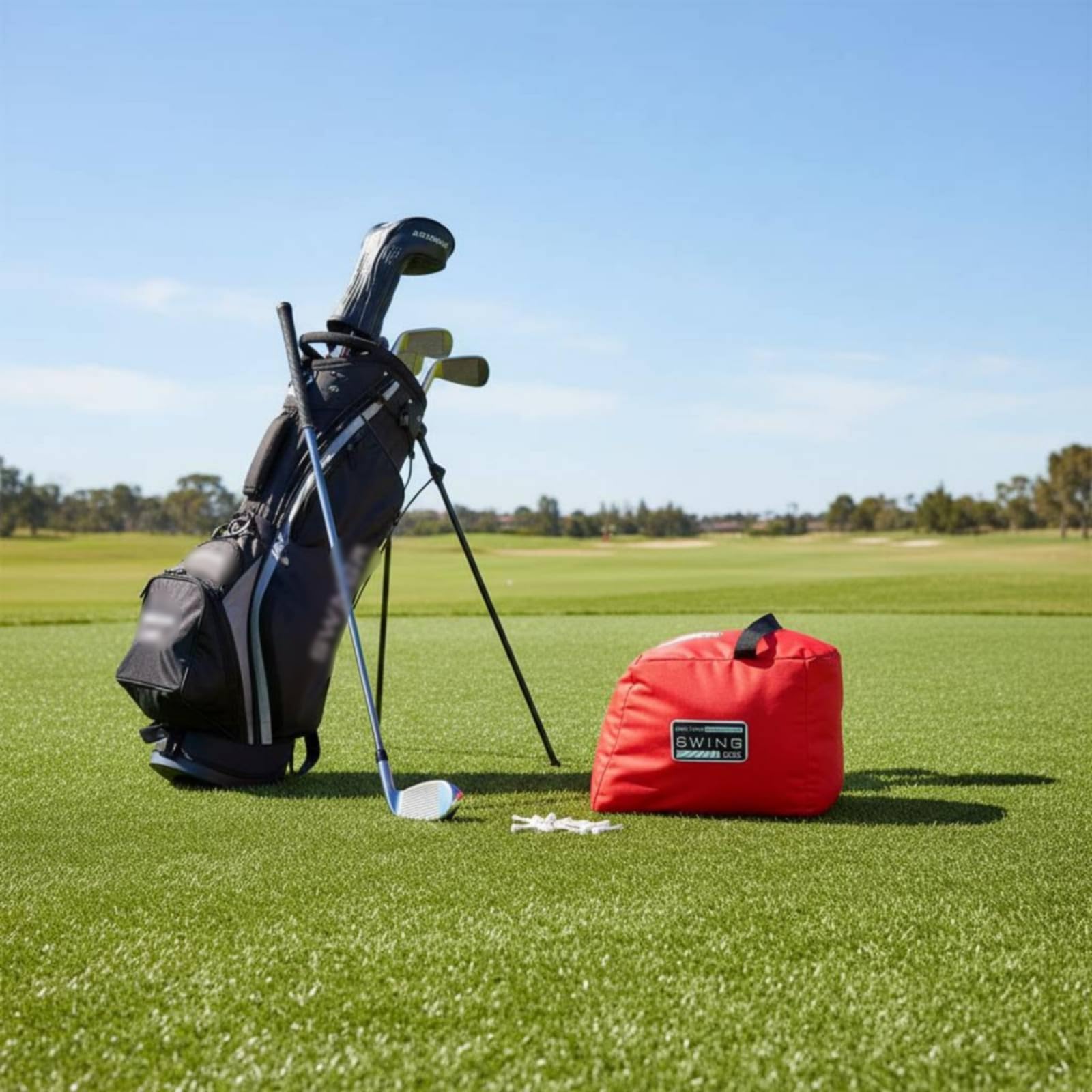 Milageto Sacco Impatto Golf senza Riempimento Immediato Attrezzo Sportivo Portatile Attrezzatura Sportiva per Campo Pratica
