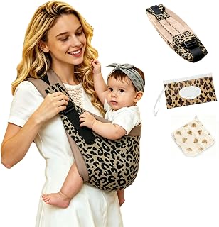 Babytrage für Neugeborene bis Kleinkinder – ergonomische, gemütliche und leichte Babytrage für 3,2–20 kg, mühelos anzuziehen, ideal für freihändige Elternschaft