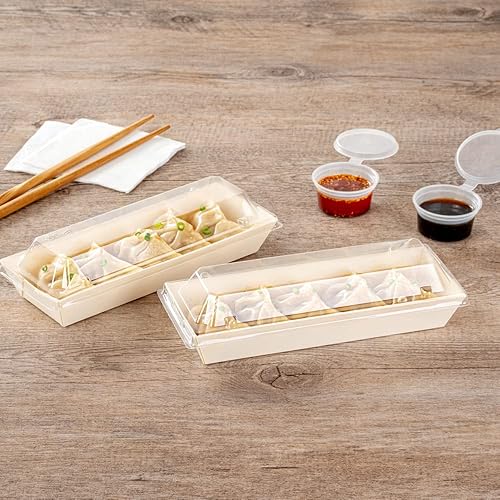 Miniatura 3 de Pequeño recipiente de madera de álamo para comida, forma cuadrada, 4.7 pulgadas, 100 unidades por caja, colección Taipei, utensilios de restaurante