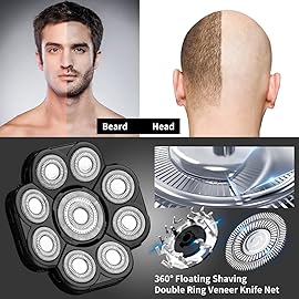 9 Blades Head Shaver Men\'s Electric Shaver Replacement Heads Universal Replacement Blade Head Electric Razor for Men