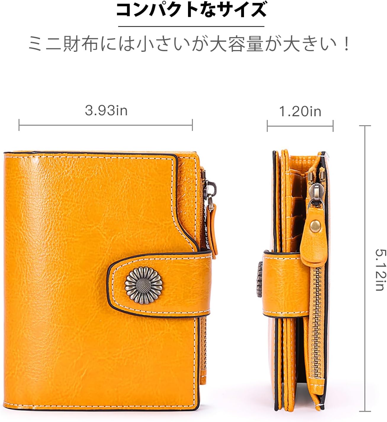 [SENDEFN] 財布 レディース 二つ折り 本革 スキミング防止 小銭入れ付 大容量 多機能 軽量 触り良い 母プレゼント人気 コンパクト 財布