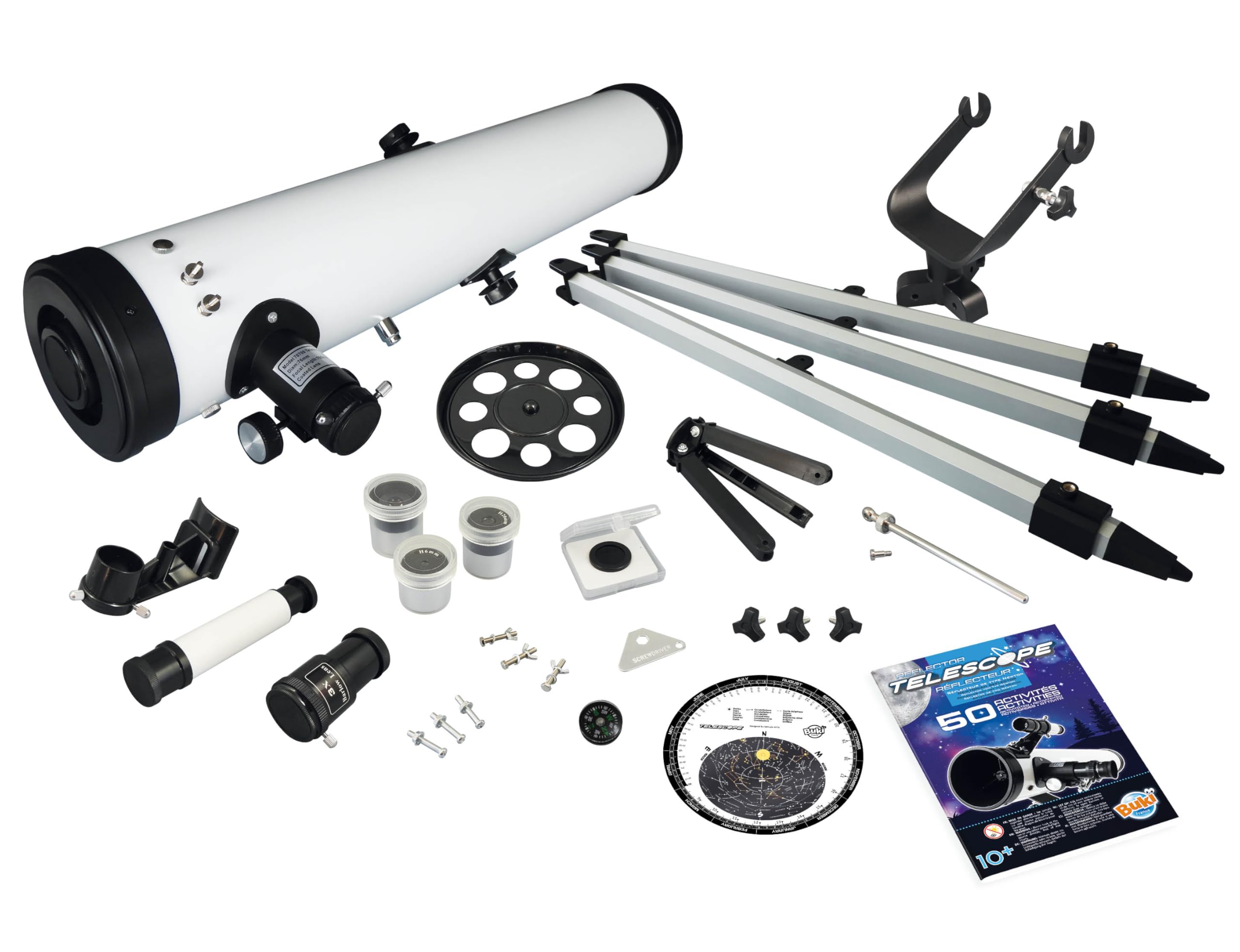 Buki Télescope réflecteur 50 activités