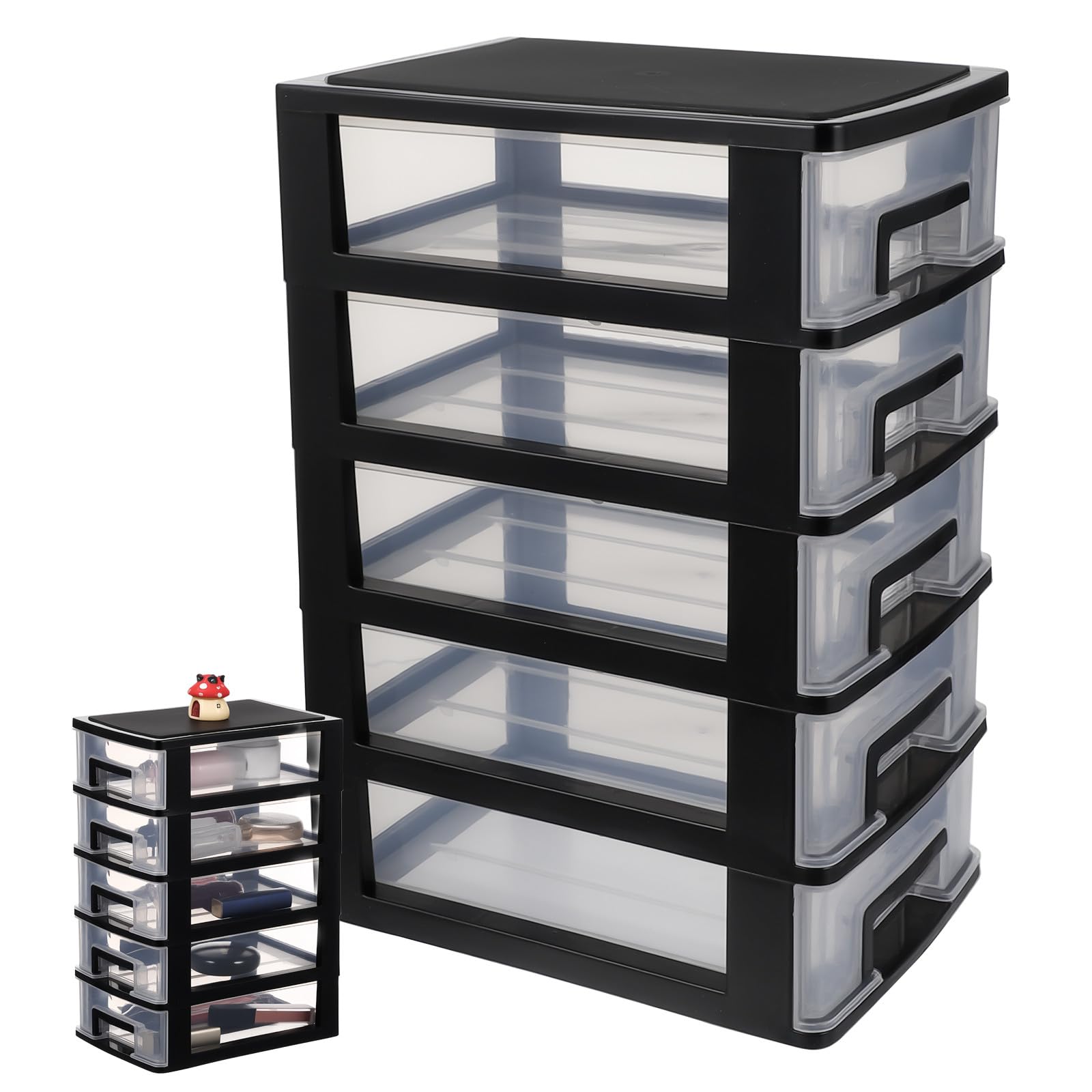 Organisateur de tiroirs en plastique minkissy à 5 couches pour rangement bureau