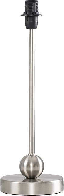MiniSun Modern Brushed Chrome Single Stem Metal Ball Table Lamp Base