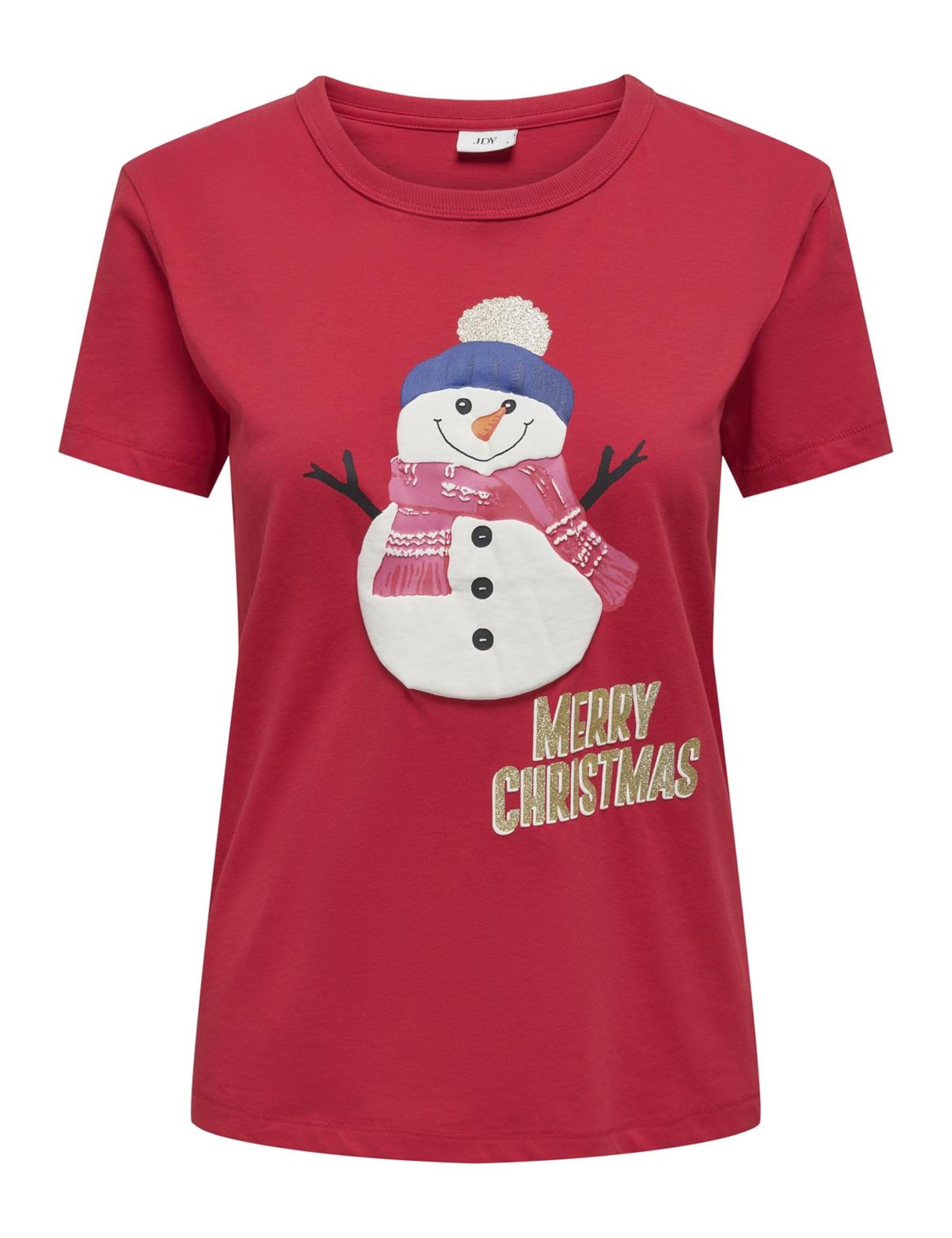 JDY Damen Jdymichigan Life S/S Xmas Top JRS Atk Jdymichigan Life S/S Xmas Top JRS Atk (1er Pack)