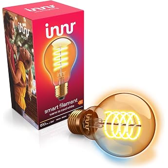 innr Zigbee E27 Smart Lampe funktioniert mit Alexa und Hue* Bridge erforderlich LED Filament Gl hbirne Warmwei  bis Kaltwei  Dimmbar Smart Home 610lm 1 St ck