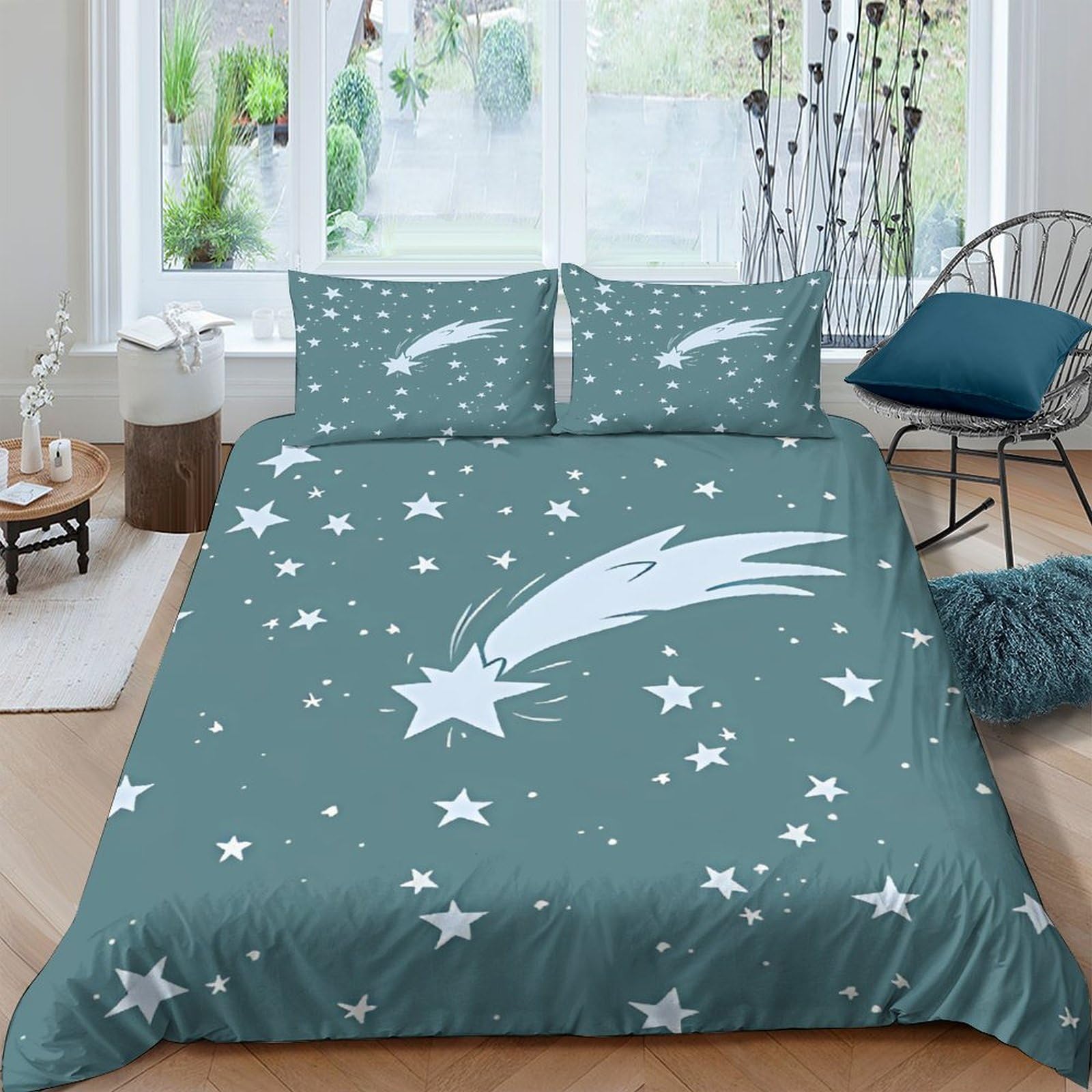 Linge de lit King ciel étoilé en microfibre premium douce et durable