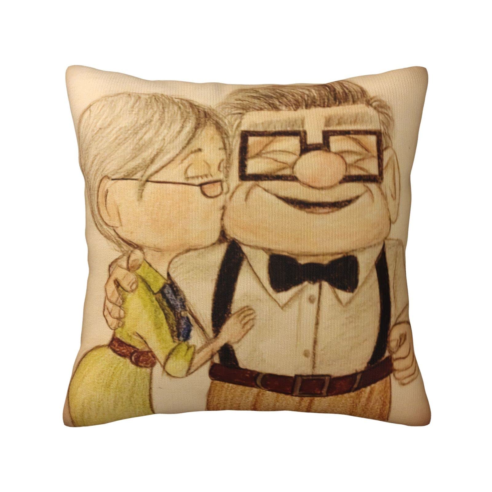 Carl and Ellie Throw Pillow Case Shell for Couch Sofa Home Decoration 45cm X 45cm