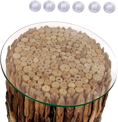 Mesa redonda de vidrio templado transparente de 16 pulgadas, 18 pulgadas, 20 pulgadas, 22 pulgadas, 24 pulgadas, 30 pulgadas, mesa de comedor, mesa