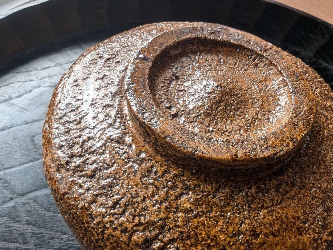 大樋焼 茶碗 春日山窯 開発文明作 共箱 布あり 大樋焼 茶碗