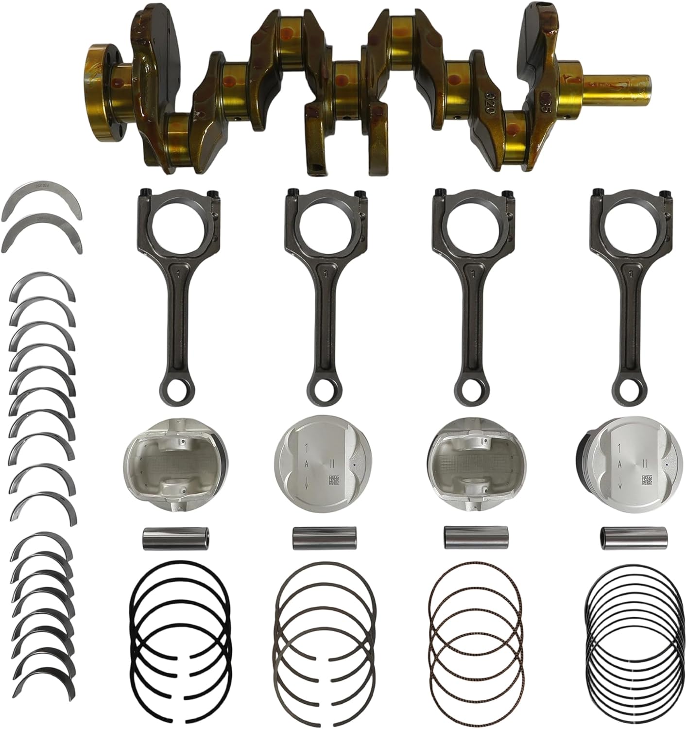 G4KD 2.0 Engine Crankshaft Rods Piston Kit & Bearing Set Fit For Hyundai Sonata Santa Fe Tucson Kia Optima Sportage 2005-2012 2.0L 23111-2G010 231112G010