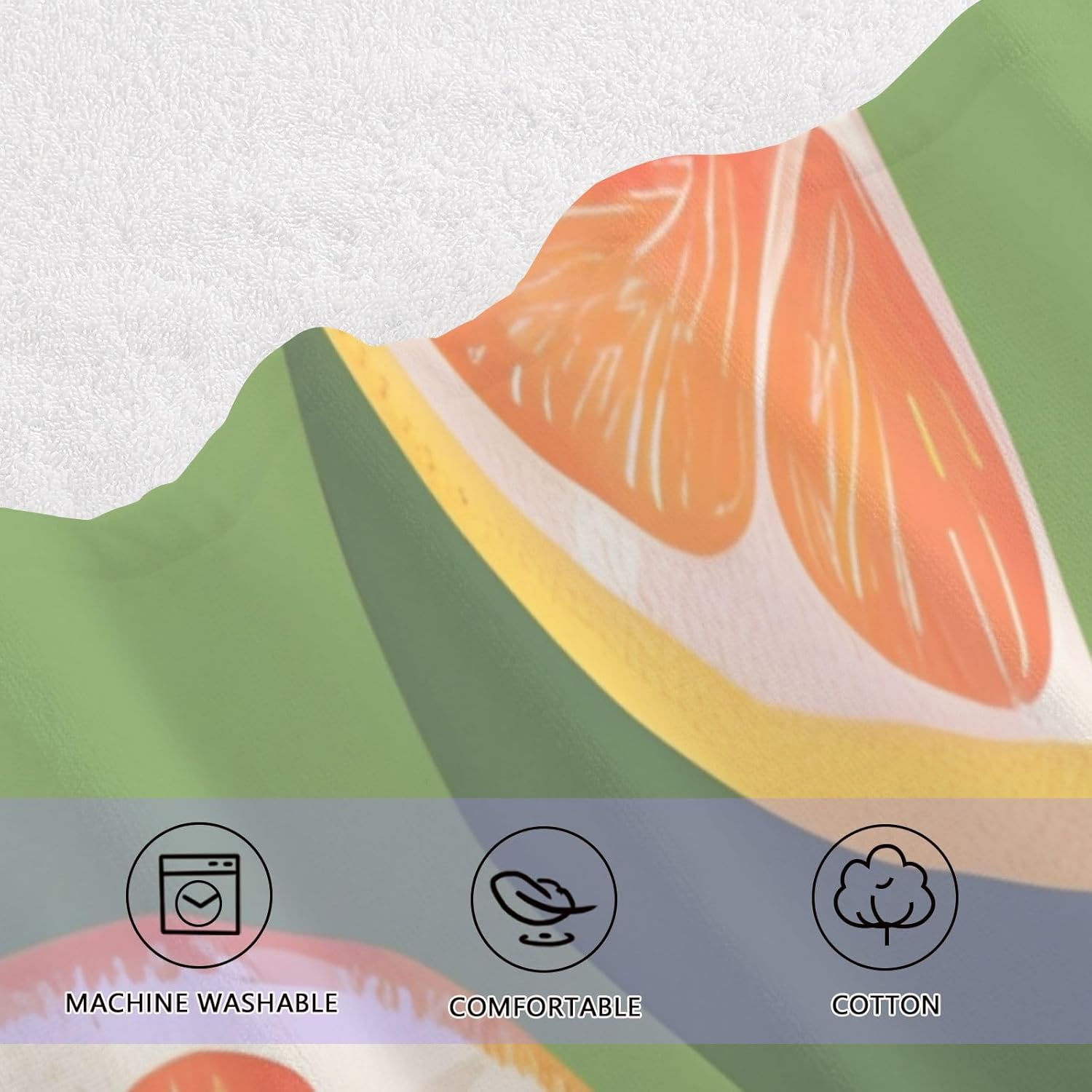 Hand Towels Premium Soft and Highly Absorbent Slices and Whole Citrus 2 Pcs Towels for Bathroom Set 100% Cotton Decorative Face Towels