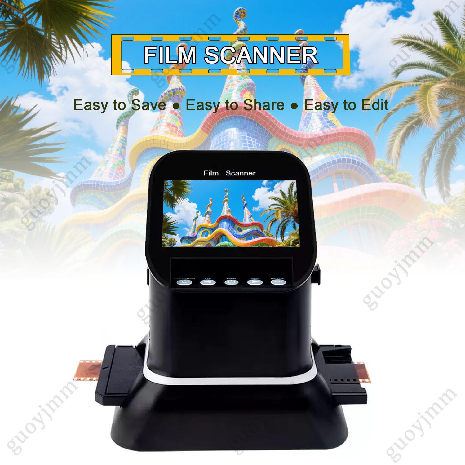 Scanner per Diapositive, Scanner per Foto da Vecchie a digitali veloci, Scanner per Diapositive da 35 mm a digitali, Scanner per Foto Negative da 22 MP, Ampio Display da 4,3" e HDMI