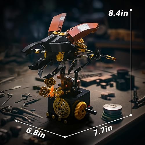 Miniatura 2 de Juego de bloques de construcción de animales de colección de insectos, recuerdos de fiesta de insectos mecánicos, insectos con componentes