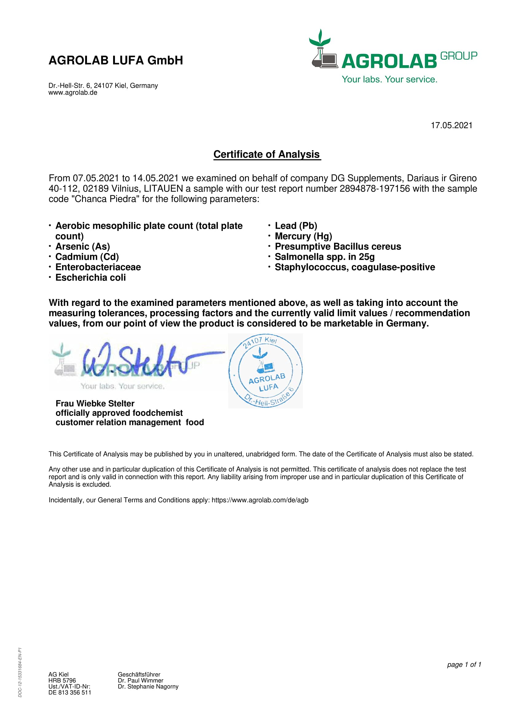 Chanca Piedra Extract 500mg 90 Capsule, Certificato di analisi di AGROLAB Germania, ad alta resistenza, senza riempitivi o altri additivi, senza glutine, senza OGM