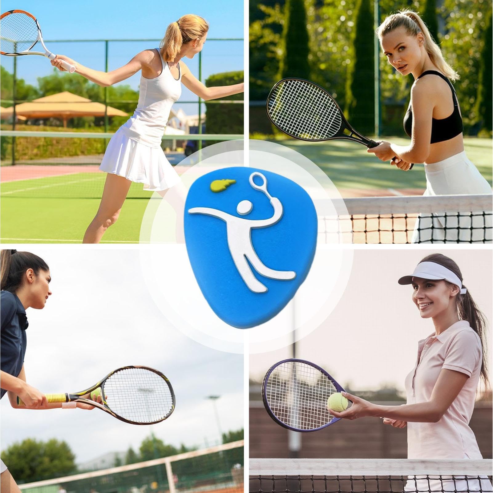 Ammortizzatore di Vibrazione da Tennis, Ammortizzatore di Protezione in Silicone per Racchetta da Tennis, per Racchette, Protezione articolare, racquball