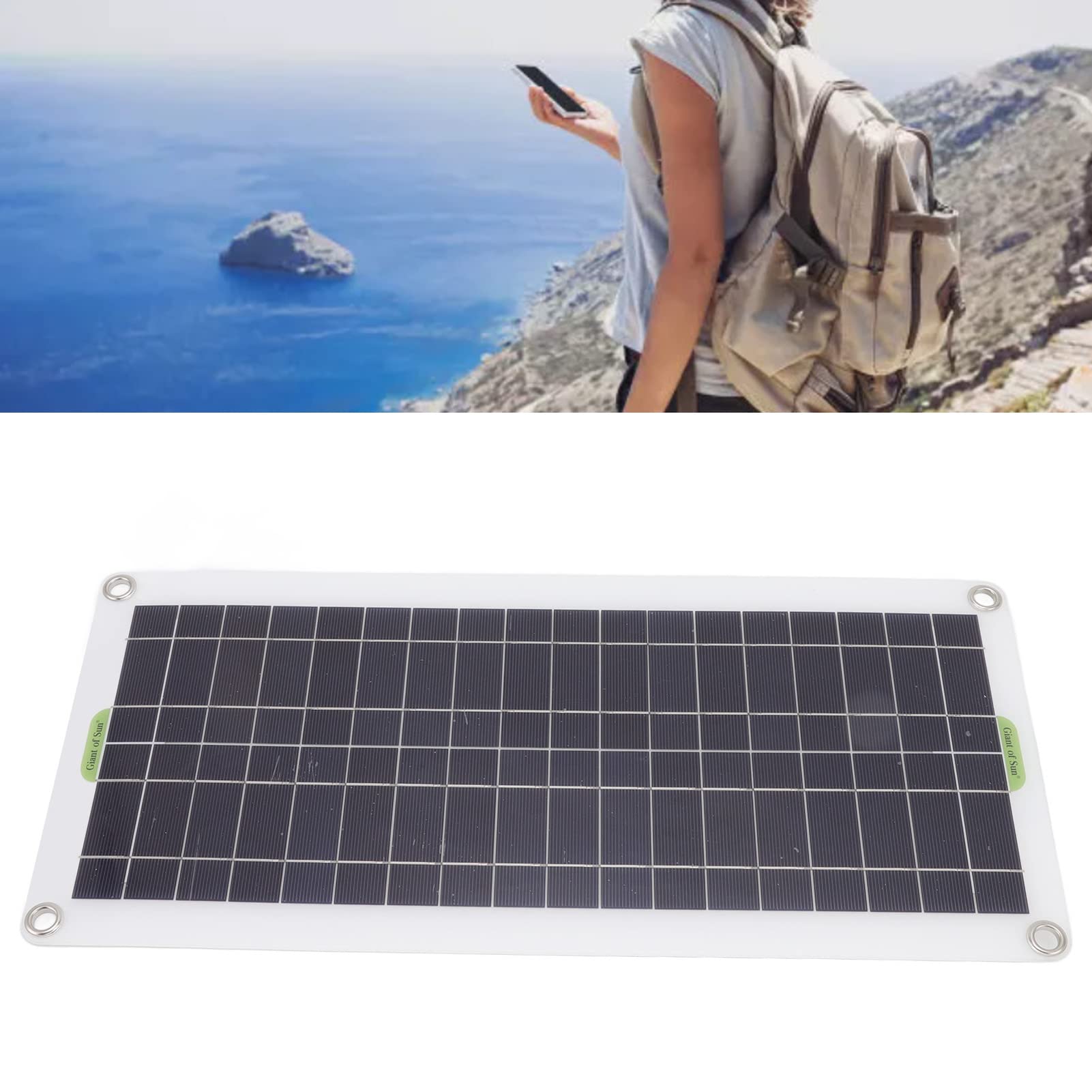 Kit Pannello Solare Pieghevole Portatile, Kit Pannello Solare Manutentore Caricabatteria, Caricatore Solare con Controller 2 Usb Per Campeggio, Escursionismo, Camper, Famiglia, Auto E Barca(100A)