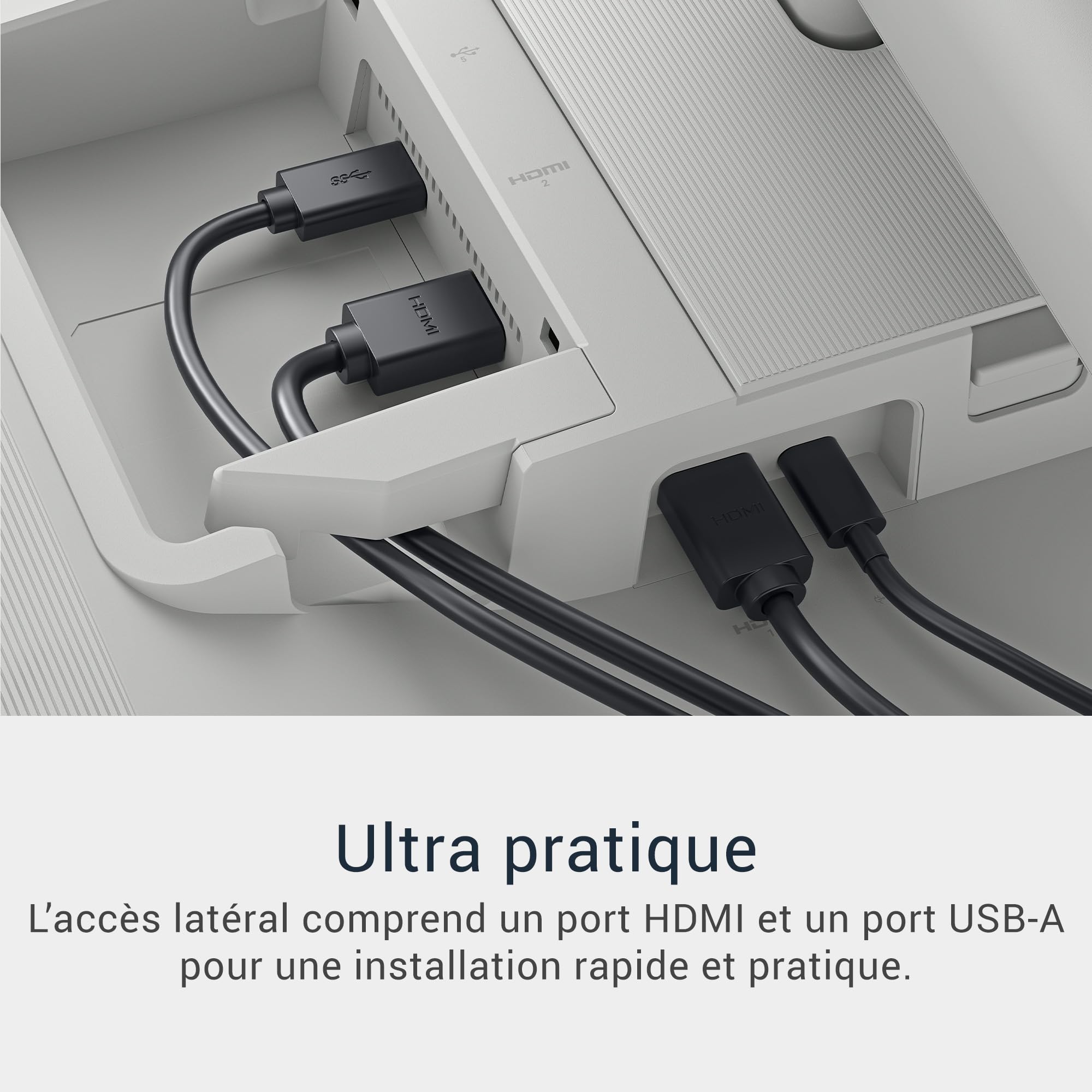 Dell 34 Plus USB-C Écran PC - S3425DW, WQHD (3440x1440), 21:9 Incurvé, 120Hz, VA, 1ms, AMD FreeSync Premium, HDR10, Réglage en Hauteur, Haut-parleurs intégrés, 2 USB-C, 2 HDMI, 2 USB, Garantie 3 Ans