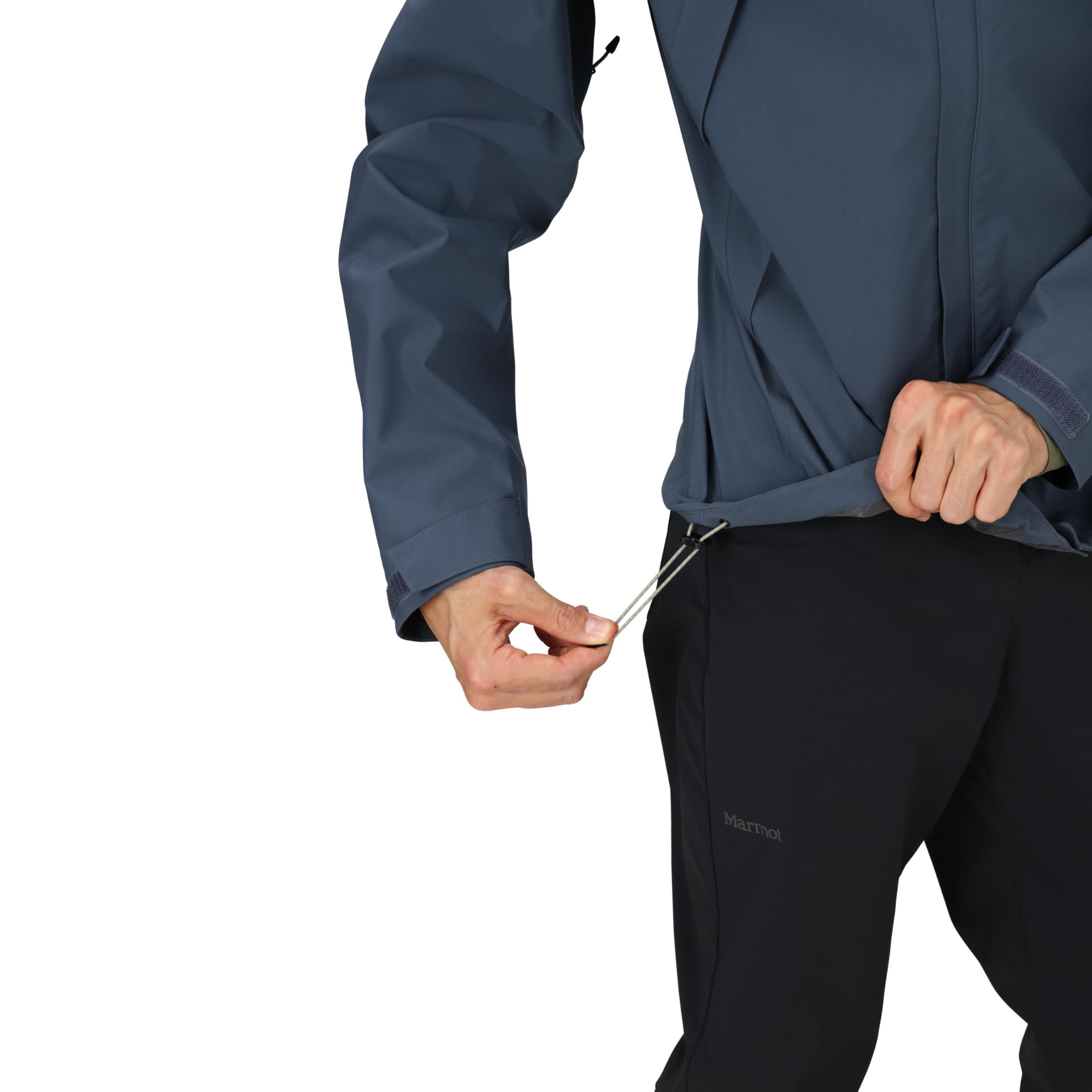 Marmot Meżczyzni PreCip Eco Pro Jacket, Wodoodporna Kurtka, Lekka Kurtka Przeciwdeszczowa z Kapturem, Thunderhead, L