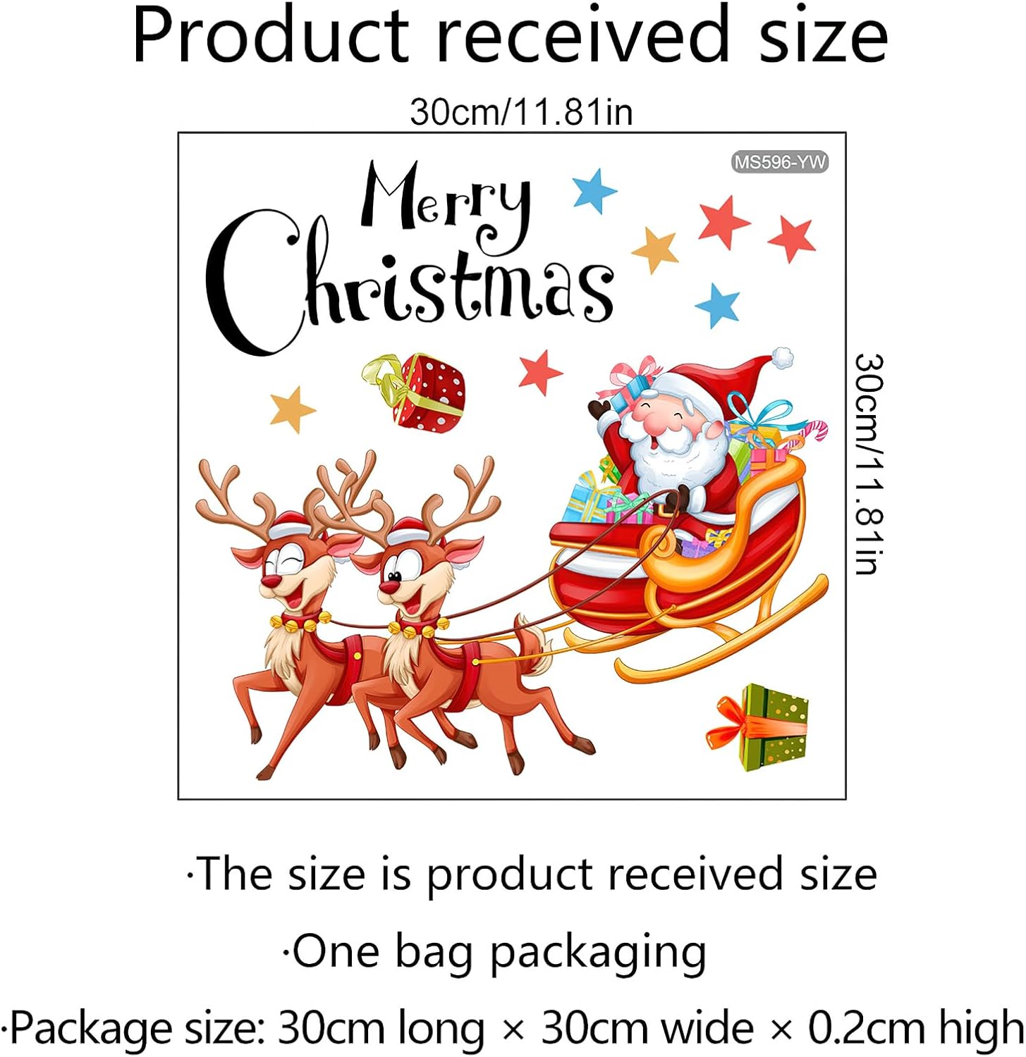 2 Sheets Christmas Toilet Lid Stickers Decals, Christmas Tree Santa Claus Elk Bathroom Toilet Seat Wall Self-Adhesive Stickers for Xmas Home Window Clings Decorations