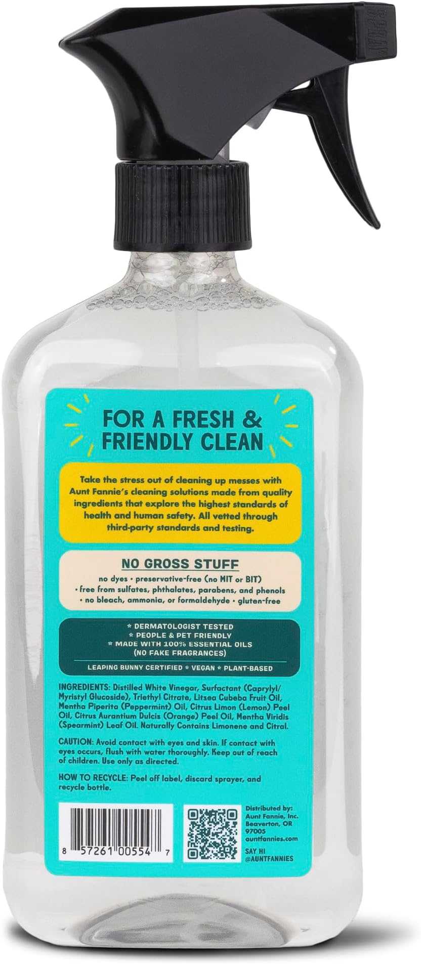 All Purpose Cleaning Vinegar 500mls; Multipurpose Surface Spray Cleaner (Bright Lemon)