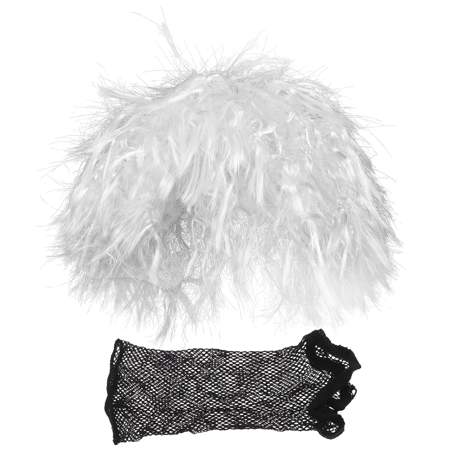 Eccentric Scientist Costume Wig White Wig Laboratory-Themed Hair Accessory for Cosplay Science Dramatic Play Party Festival Character Performance