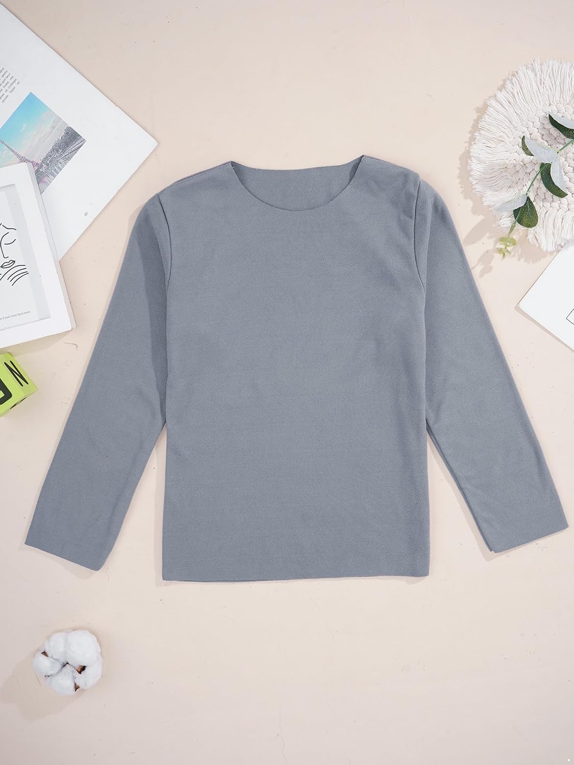 YiZYiF Baby Kids Girls Boys Thermal Undershirts Long Sleeve Basic Layering T-Shirt Casual Cotton Mock Neck Tee Top