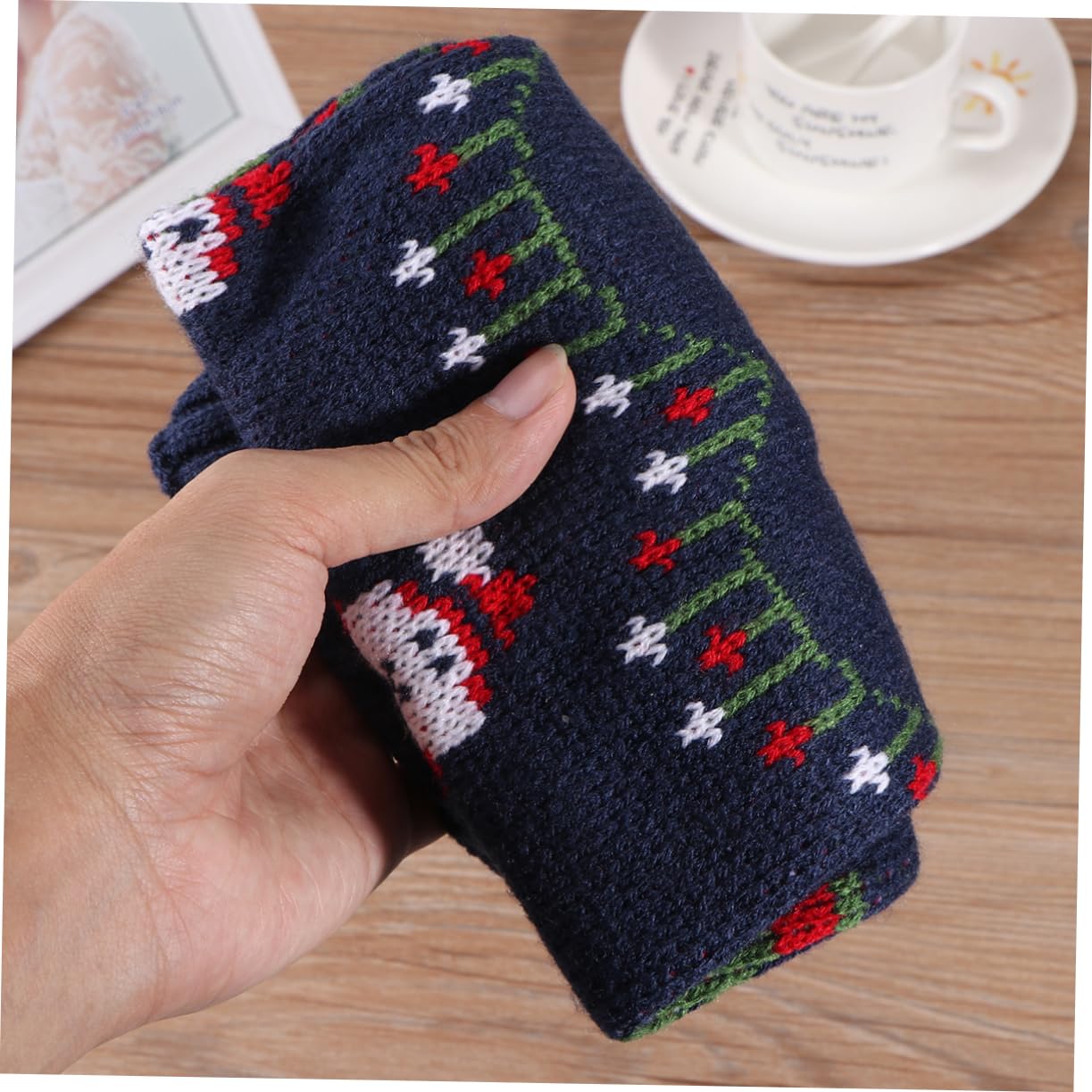 Housoutil 3pièces Pull Tricot pour Chien Manteau Turtleneck De Noël Doux Et pour Animaux Vêtements Hiver pour Chiens Bleu