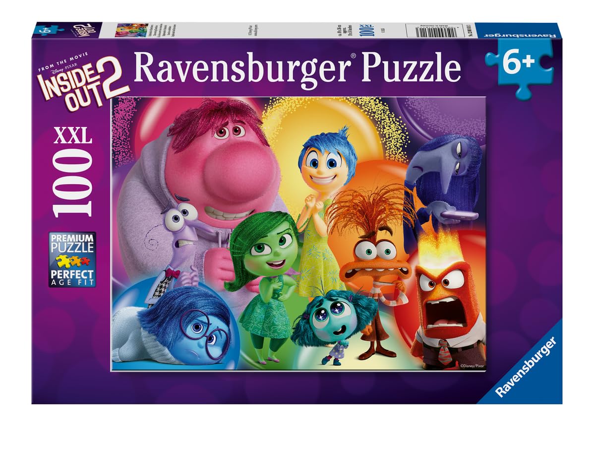 Disney Inside Out 2-100 Piece XXL Jigsaw Puzzle | Unique and Durable Pieces | Family-Friendly Fun | Amazon Exclusive