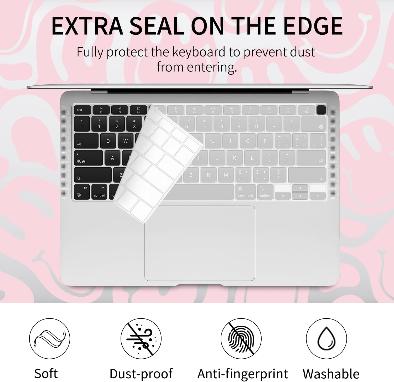 Watbro Compatible with 2022 Release MacBook Air 13.6 Inch Case M2 Chip Model A2681,Retro 70’s Modern Pattern case, Suitable for MacBook Air 2022 with Touch ID