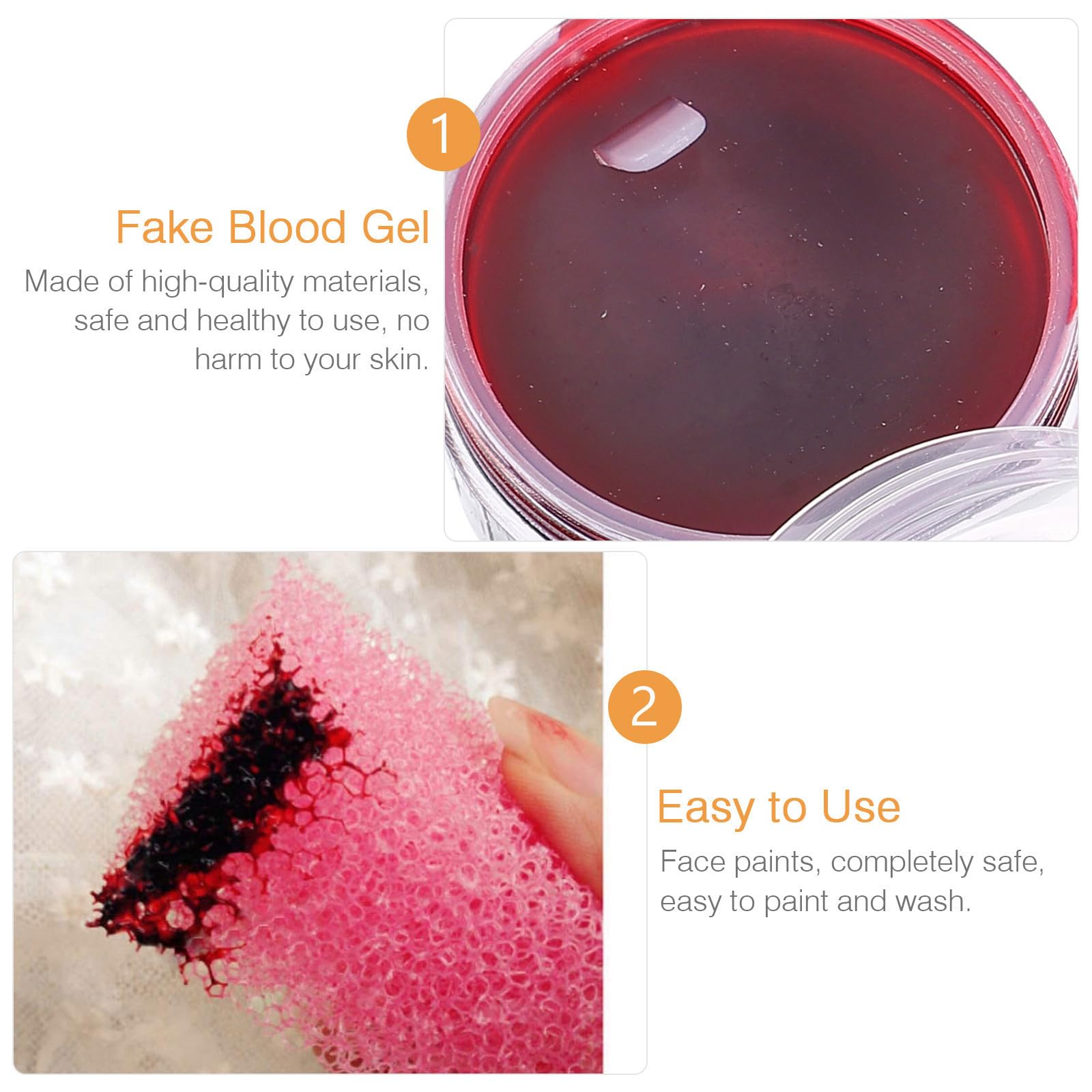 12 Piezas Kit de Cera para Cicatrices 60g, Sangre Falsa