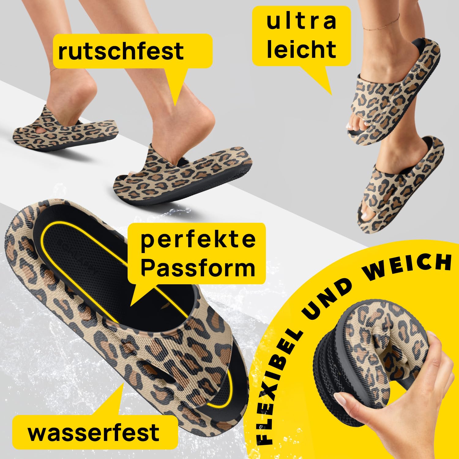 SCHLAPPY Chanclas de baño originales para hombre y mujer, sostenibles, zapatillas de baño y pantuflas, zapatos de nube, veganos, respetuosos con el medio ambiente, 100% sin plástico