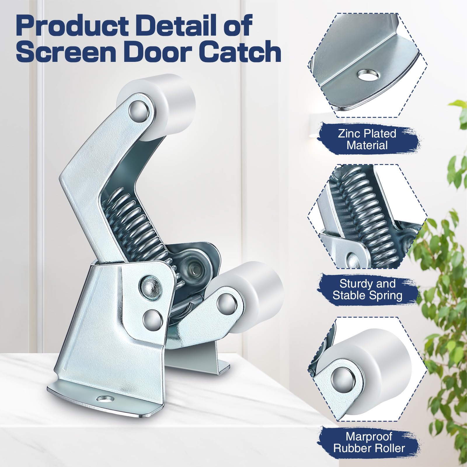 Snapklik.com : Dreyoo 4 Pack Screen And Storm Door Catch, 1-3/4 Inch ...