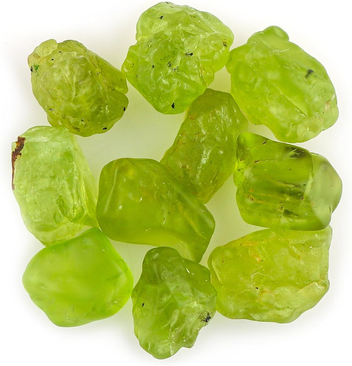 CRYSTALIS Wholesale 30 carats Natural Peridot, Loose Gemstone Bulk Rough Jewelry Making Supply, Chakra & Healing Raw Stones, Wire Wrapping, DIY, Gem Collection [5-10mm]