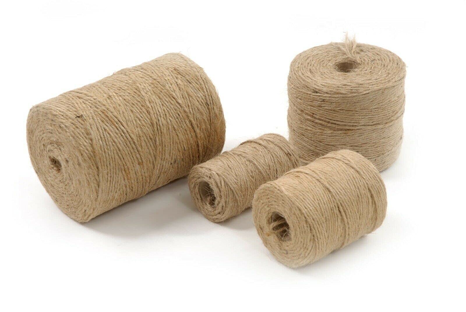 B2C Craft Jute Shabby String 12m-1000M Metre Natural Brown Rustic Twine Shank 3ply (250 metres)